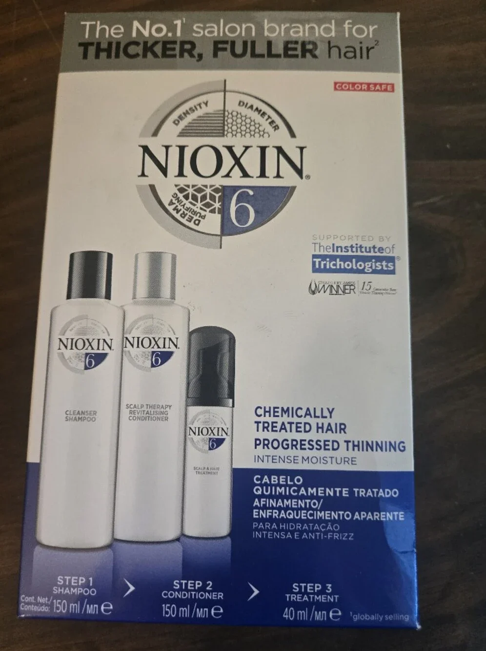 Nioxin 6 - 3 Step System -Scalp Therapy Cleanser, Conditioner & Treatment